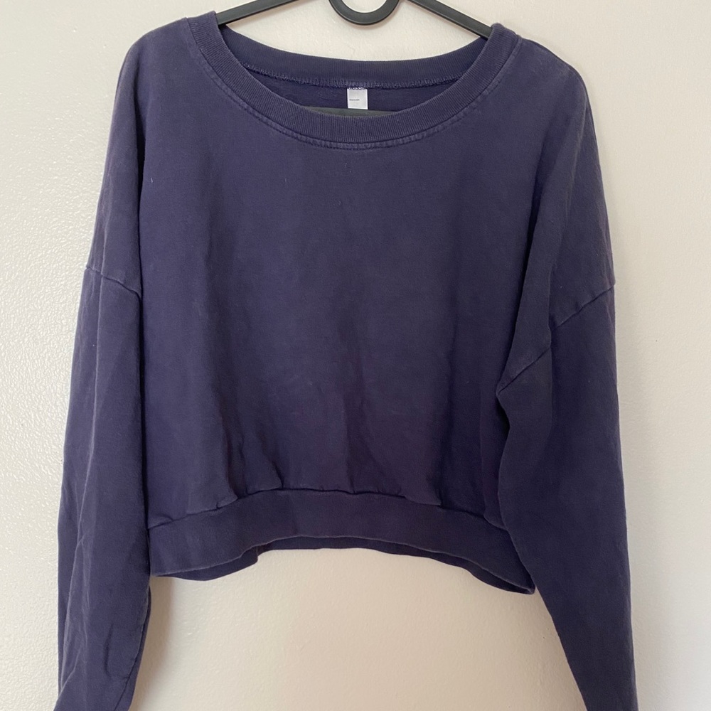 American Apparel navy cropped sweatershirt OS